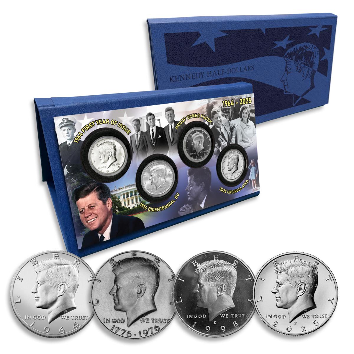 JFK Half Dollar 1964-2025 4-Coin Legacy Set | HSN JFK Half Dollar 1964-2025 4-Coin Legacy Set | HSN