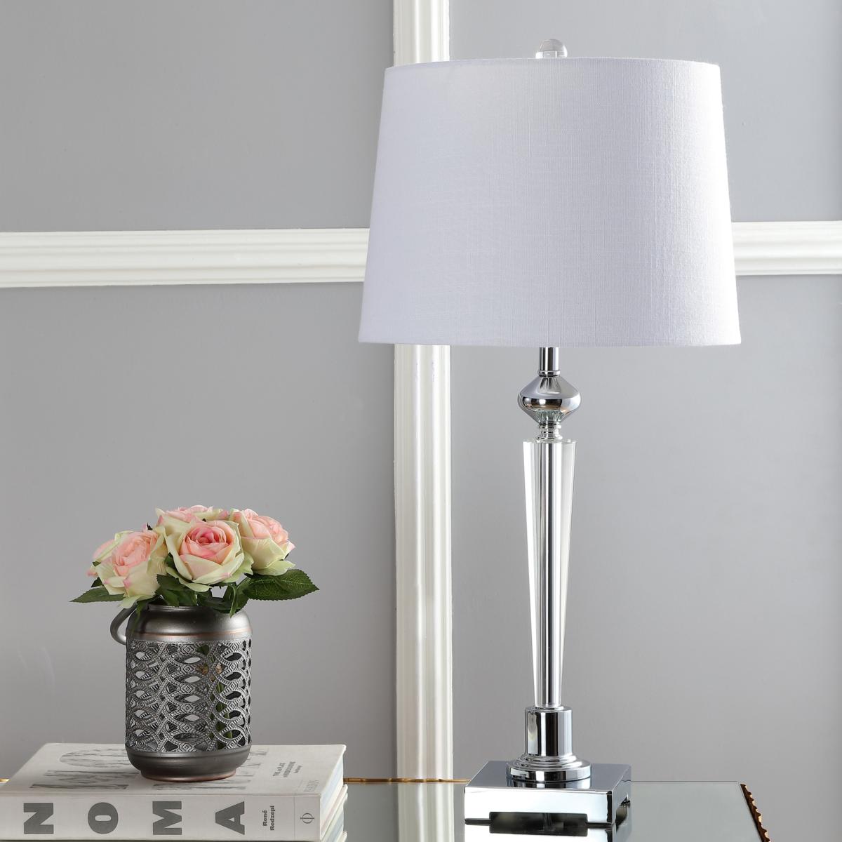 Hannah Chrome Crystal Table Lamp