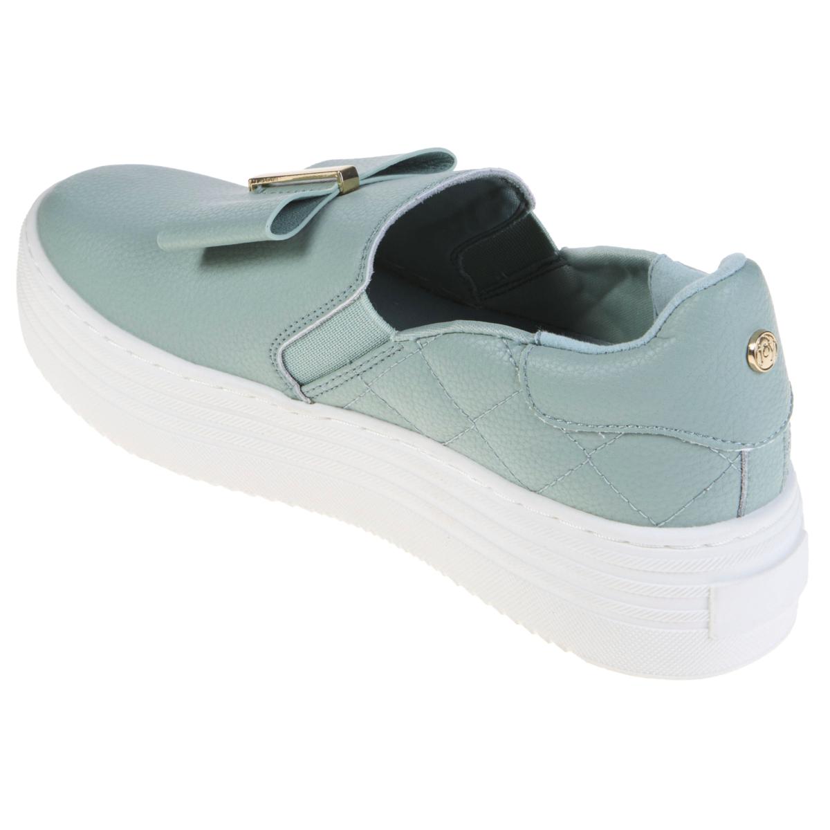 Joy Luxe Slip-On Genuine Leather Bow Sneaker with Orthotic Insole
