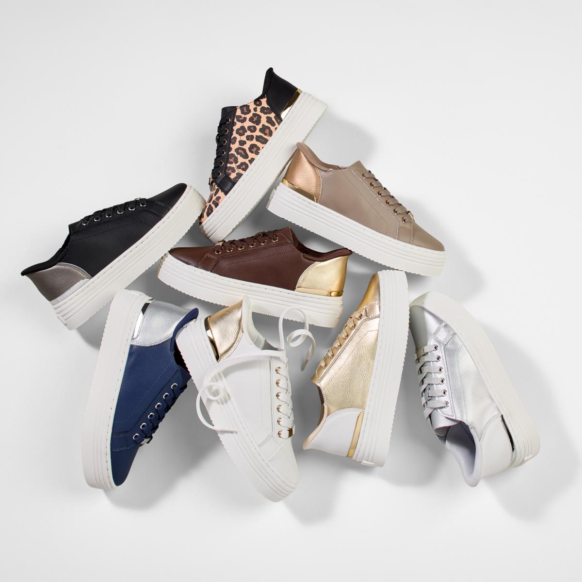 Joy Performance Easy-On Easy-Off Leather Platform Comfort Sneakers