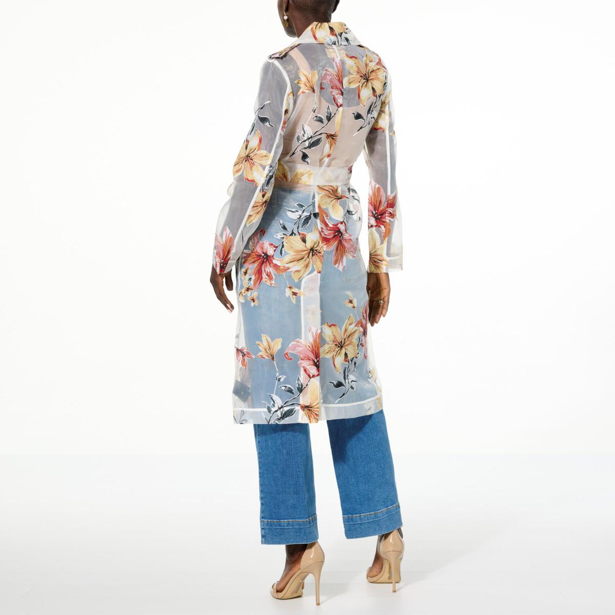 kathy ireland® Fashion 360 Jardin De Fleur Organza Trench