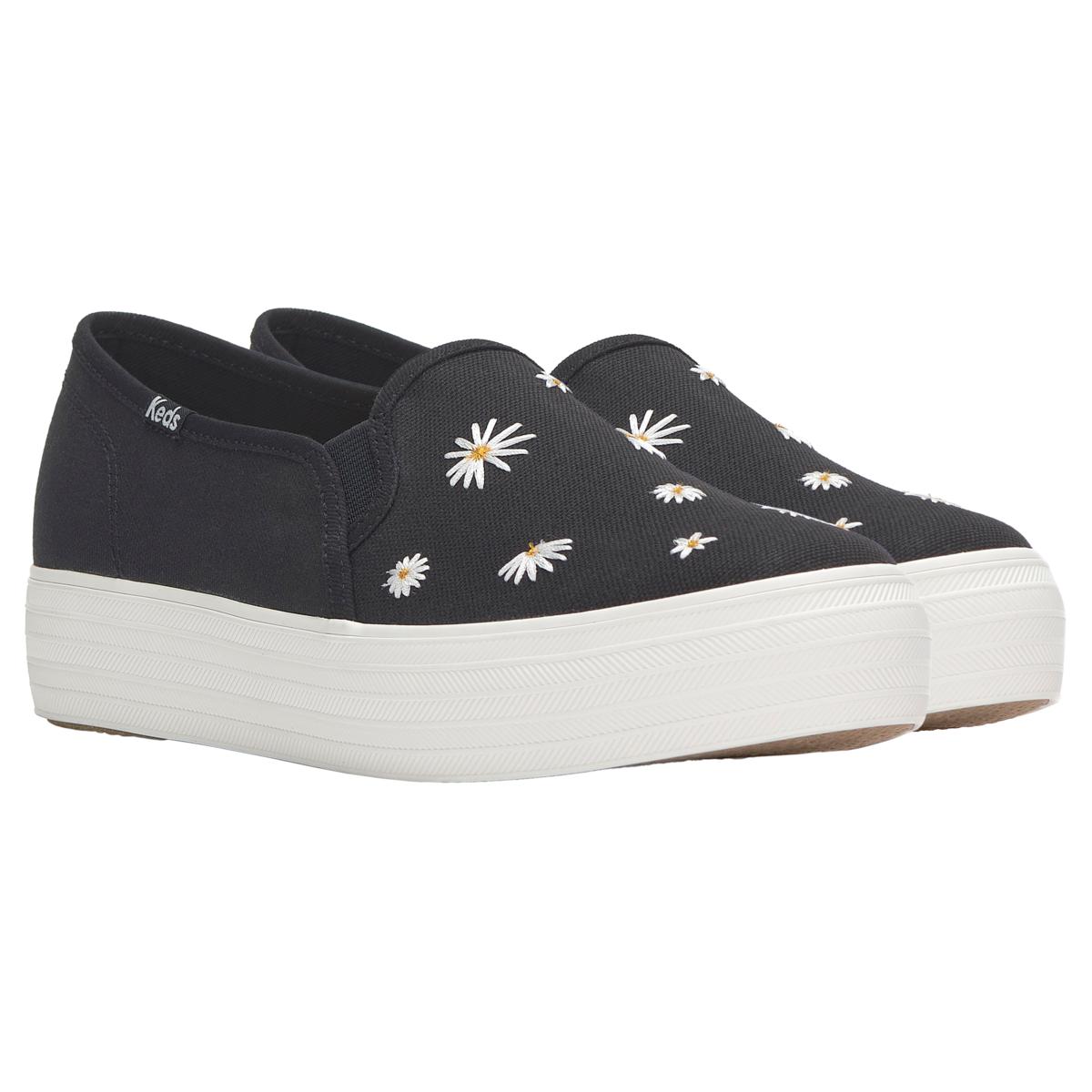 Keds® Triple Decker Embroidered Daisy Canvas Platform