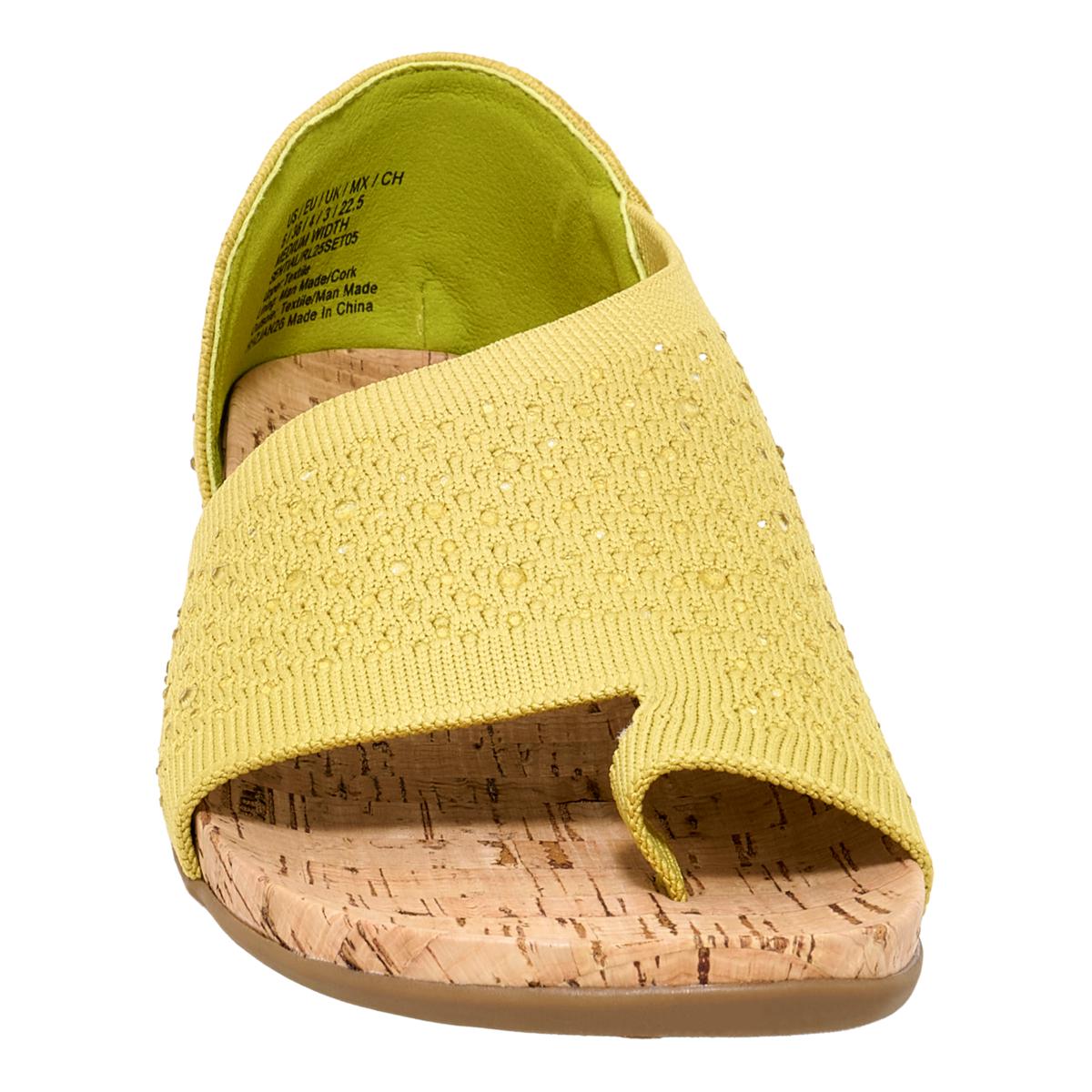 NWT. Kenneth Cole Reaction Screen Quilted Slide Sandal  Mustard Yellow Kenneth Cole Reaction Sential Jeweled Knit Sandal | HSN main image 4