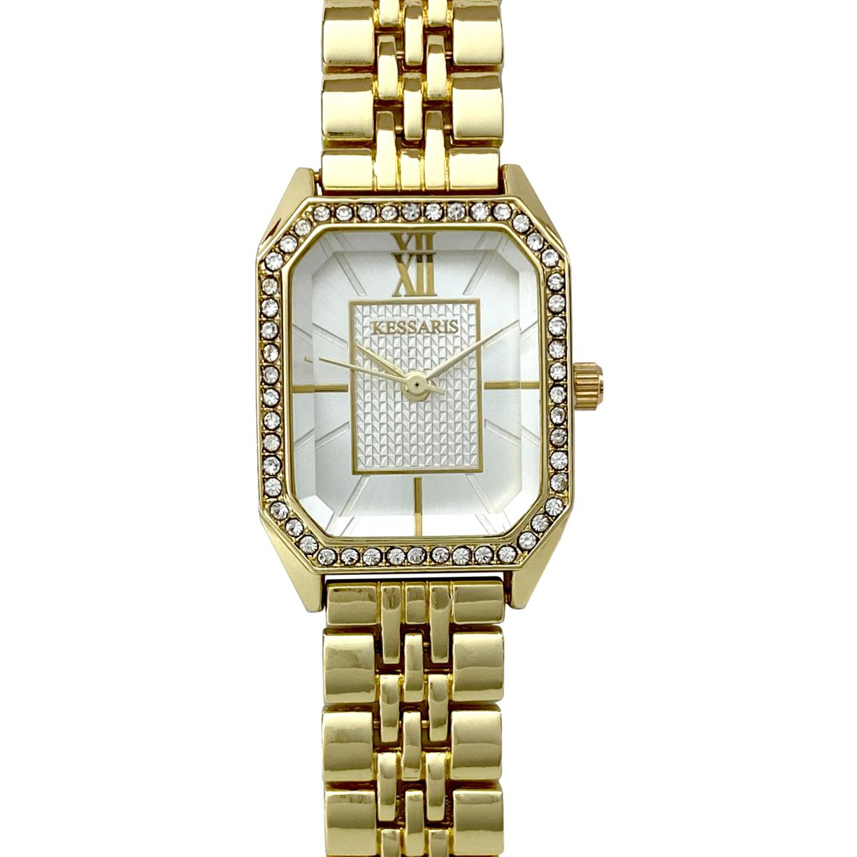 Gold Tone Crystal Bracelet Watch Ombre Dial (3 Piece Set) Chic Gifts For Her NEW Amazon.com: CdyBox Women Lady Luxury Watches Steel Band with  main image 3