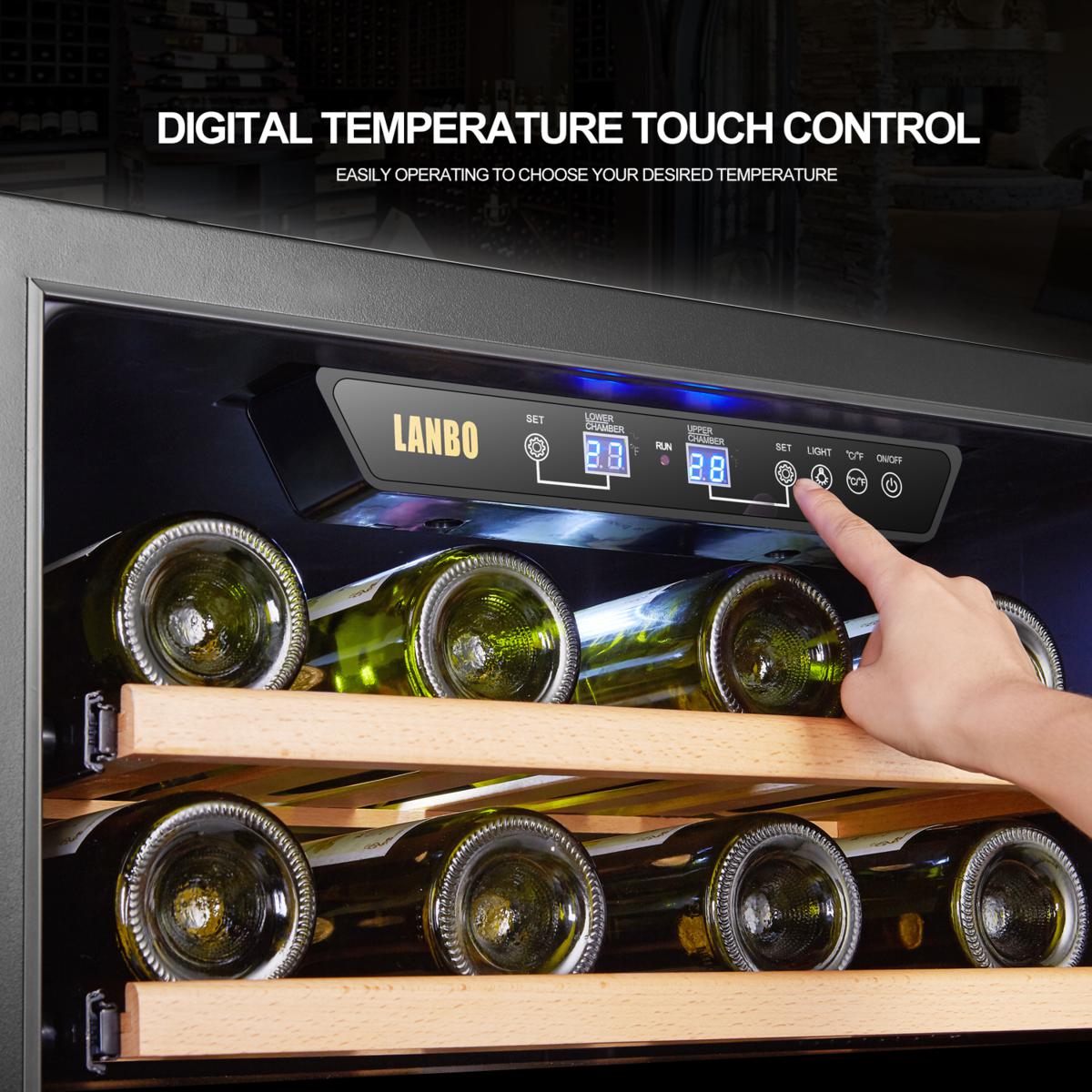 Lanbo Wine and Beverage Cooler, 30 Inch Compressor Under Counter