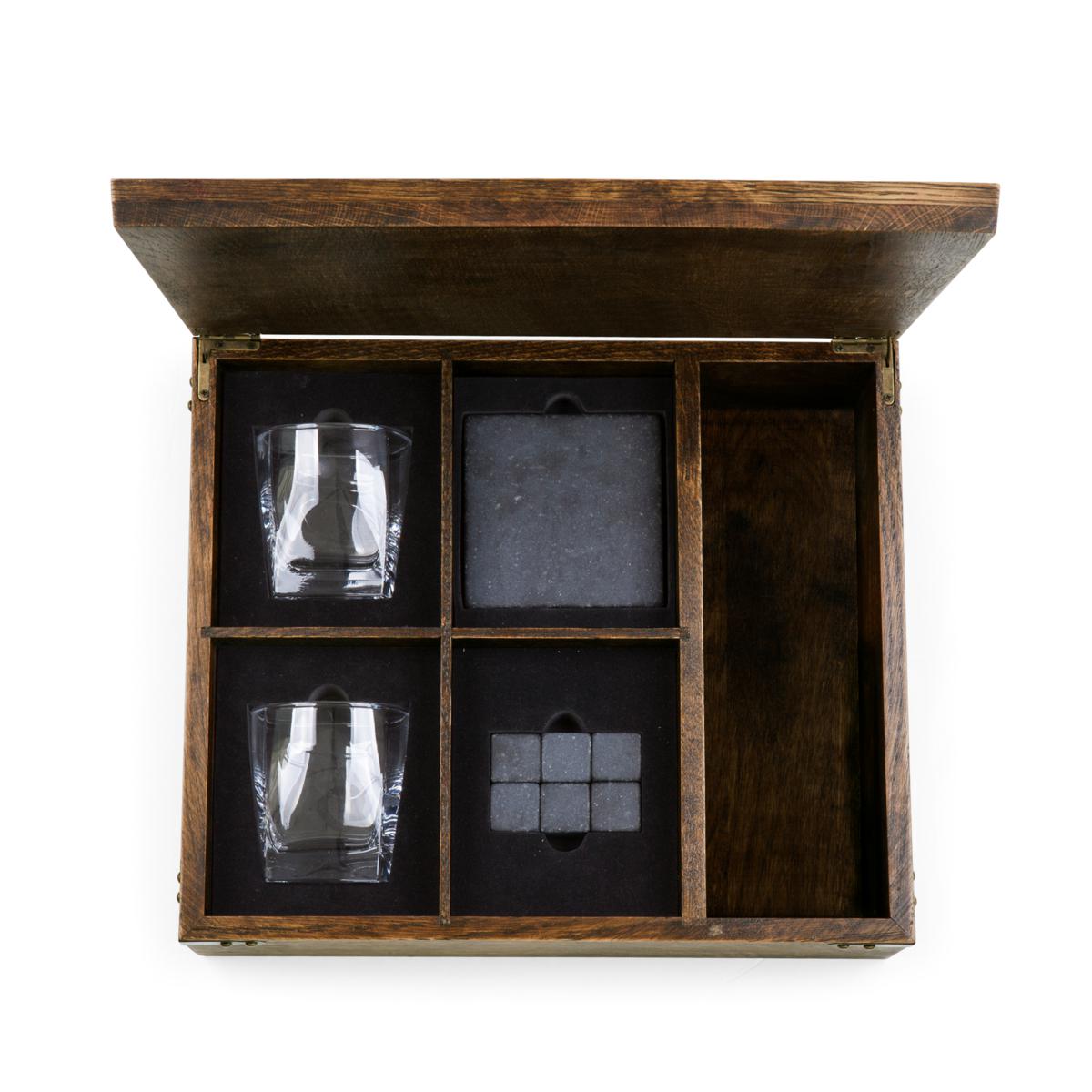 Legacy by Picnic Time Whiskey Box Set - Oak Wood | HSN
