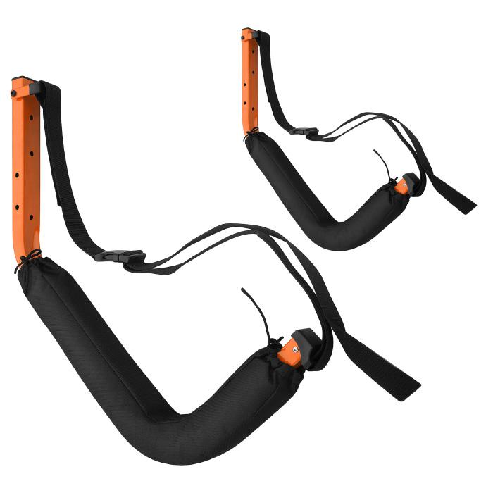 Leisure Sports Set of 2 Kayak Storage Wall Hangers - Black-Orange -  20434539