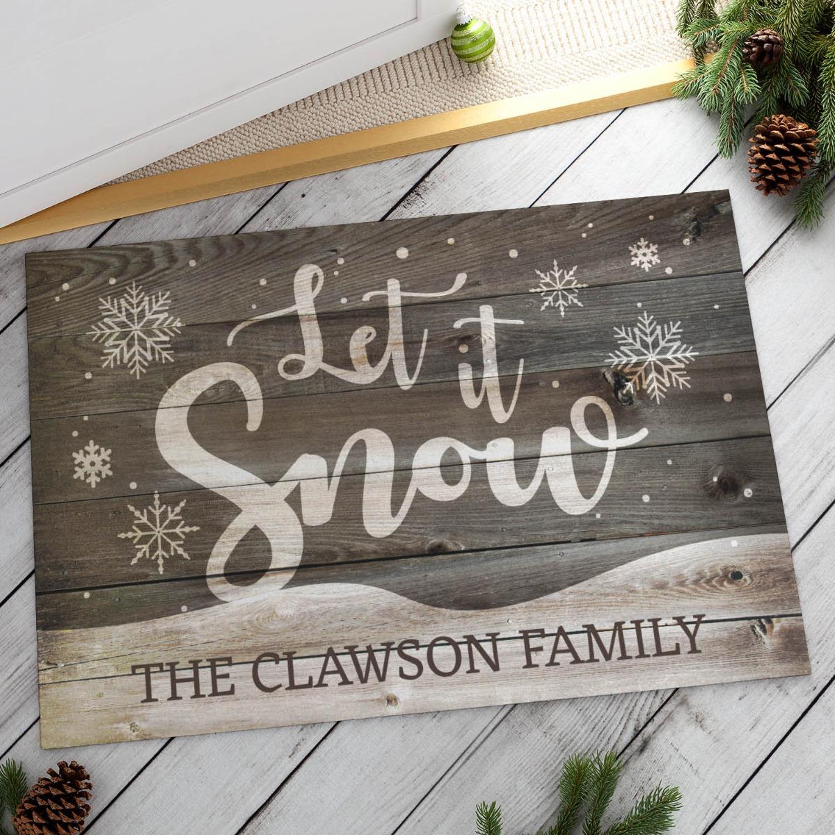 Let It Snow Personalized Doormat 20213952 HSN