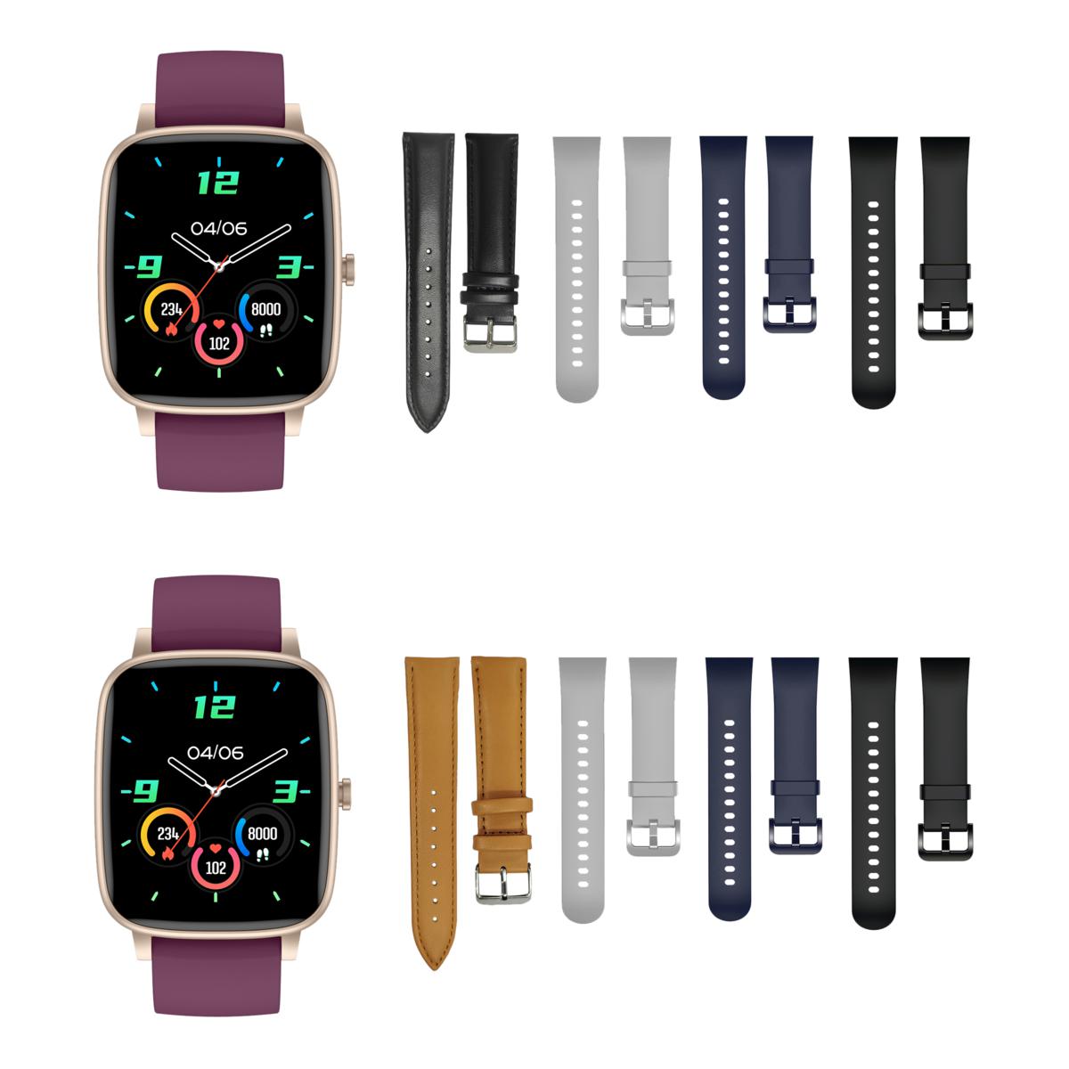 Letsfit E21 1.69" Bluetooth Smartwatch 2pack with 10 Bands 10091232