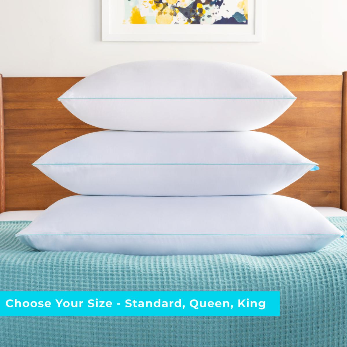 Arctic Sleep Standard Medium Gel Memory Foam Bed Pillow in the Bed Pillows  department at