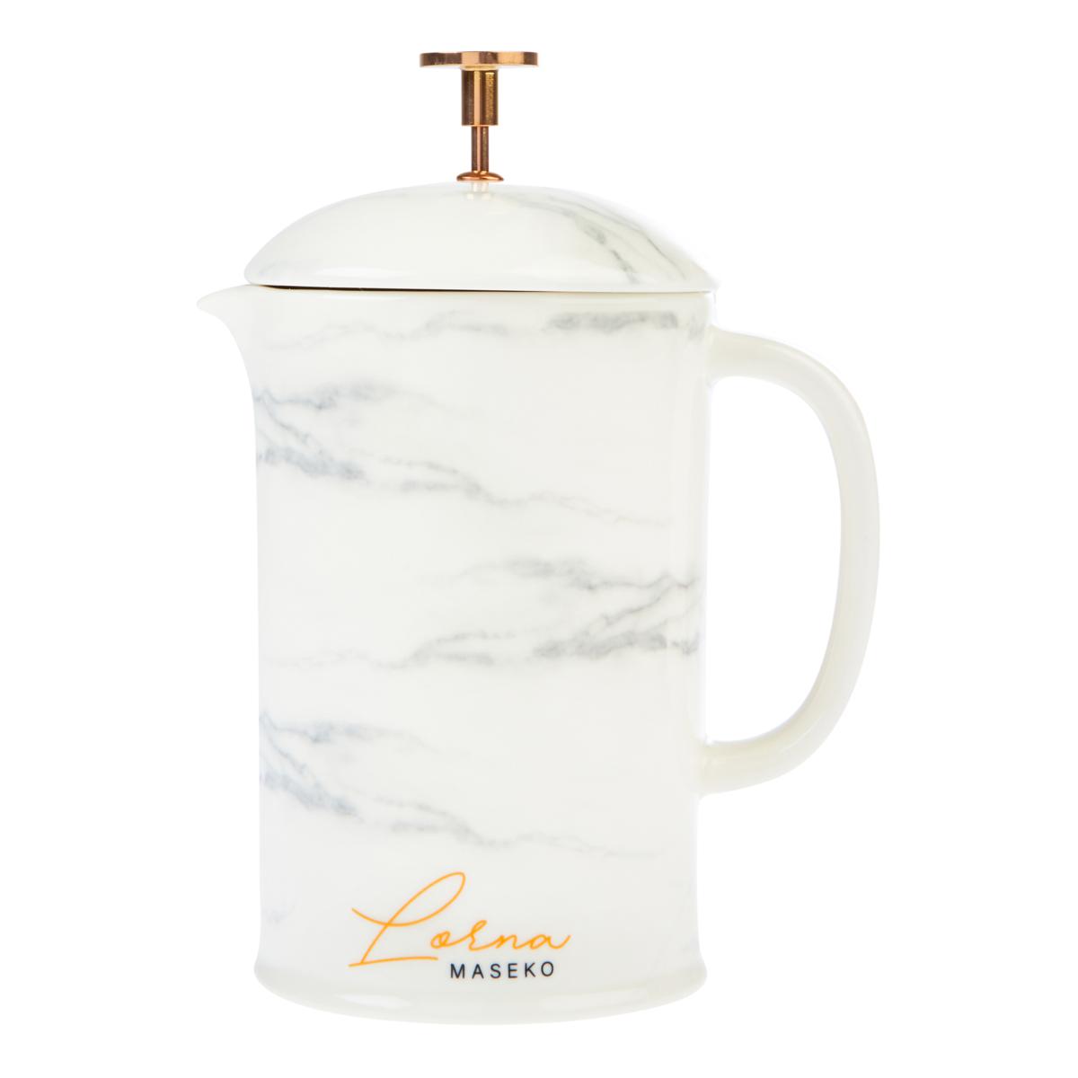 Lorna Maseko Marble Finish Ceramic French Press 21888554 HSN