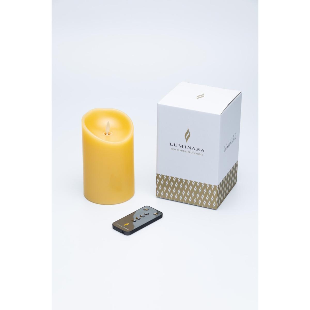 Luminara 5" Unscented Wax Flameless Pillar Candle w/ Remote Control