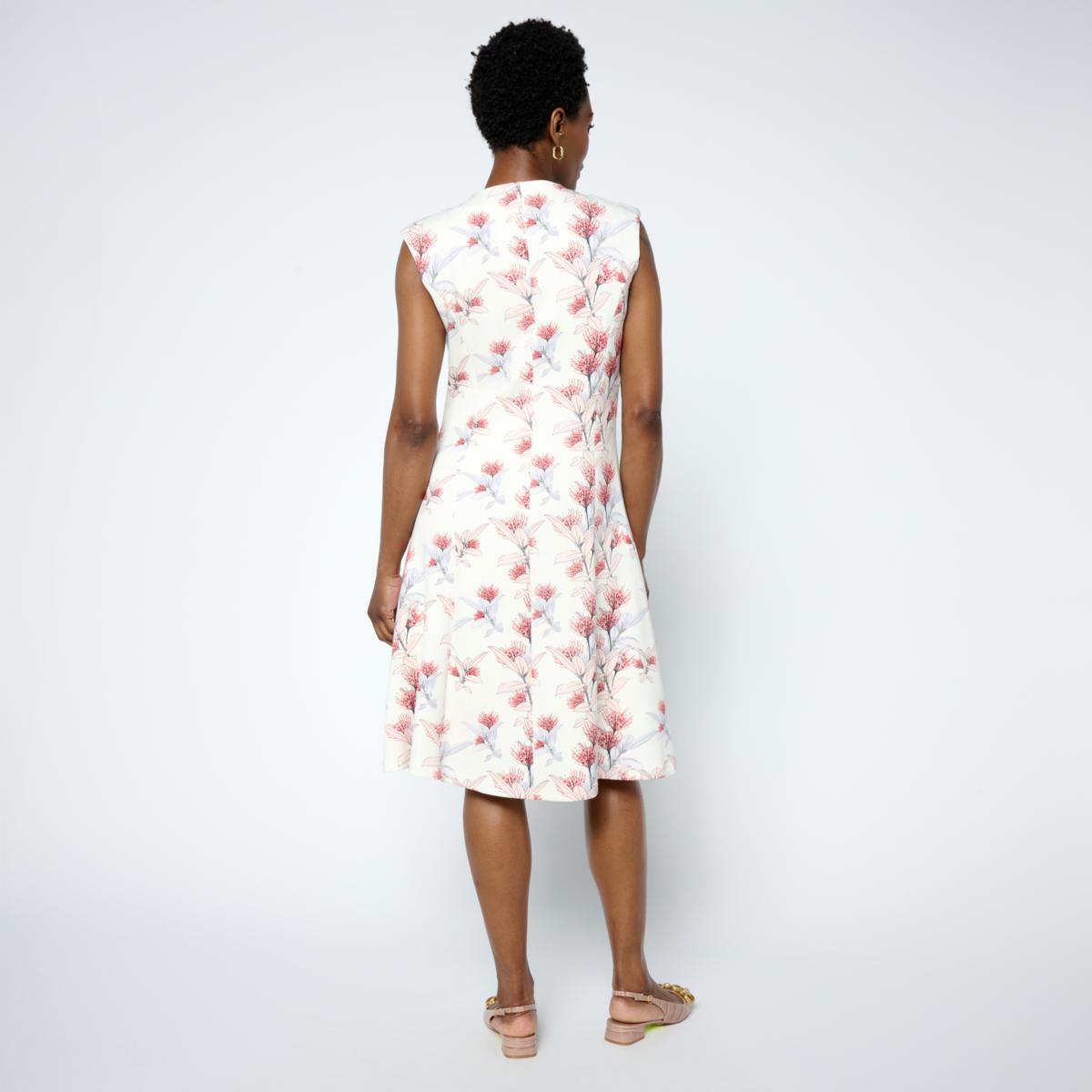 Mark & James by Badgley Mischka Fit And Flare Sleeveless Dress - Navy/White Pine Dot - Size 2X