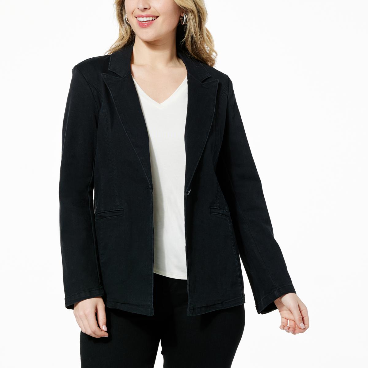 MarlaWynne Denim A-line Blazer - 22292896