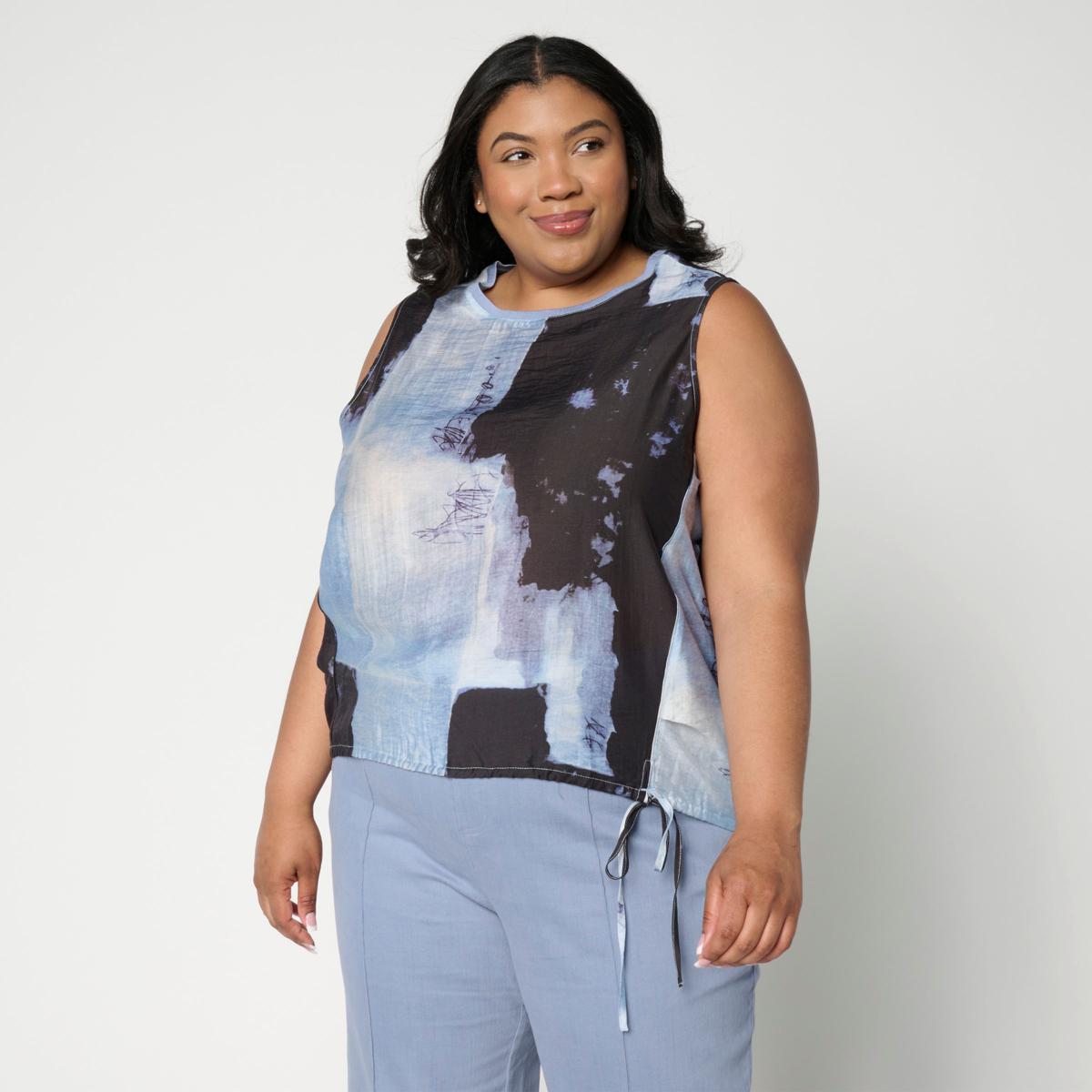 MarlaWynne Printed Woven Sleeveless Top | HSN