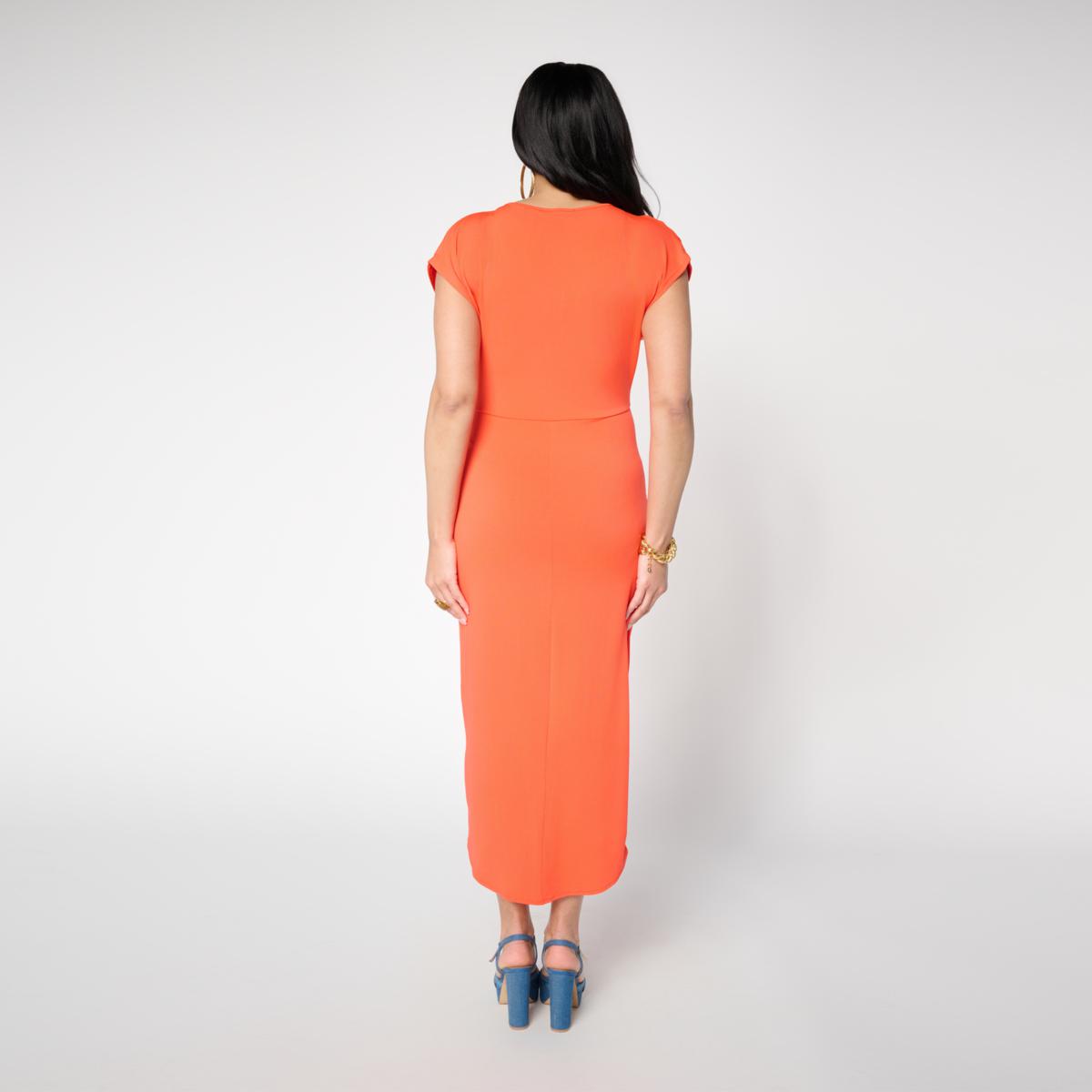 Mrs The Label By Megan Renee Megan Renee Faux Wrap Dress - Red - Size Medium Mrs The Label By Megan Renee Megan Renee Faux Wrap Dress - Red - Size Medium