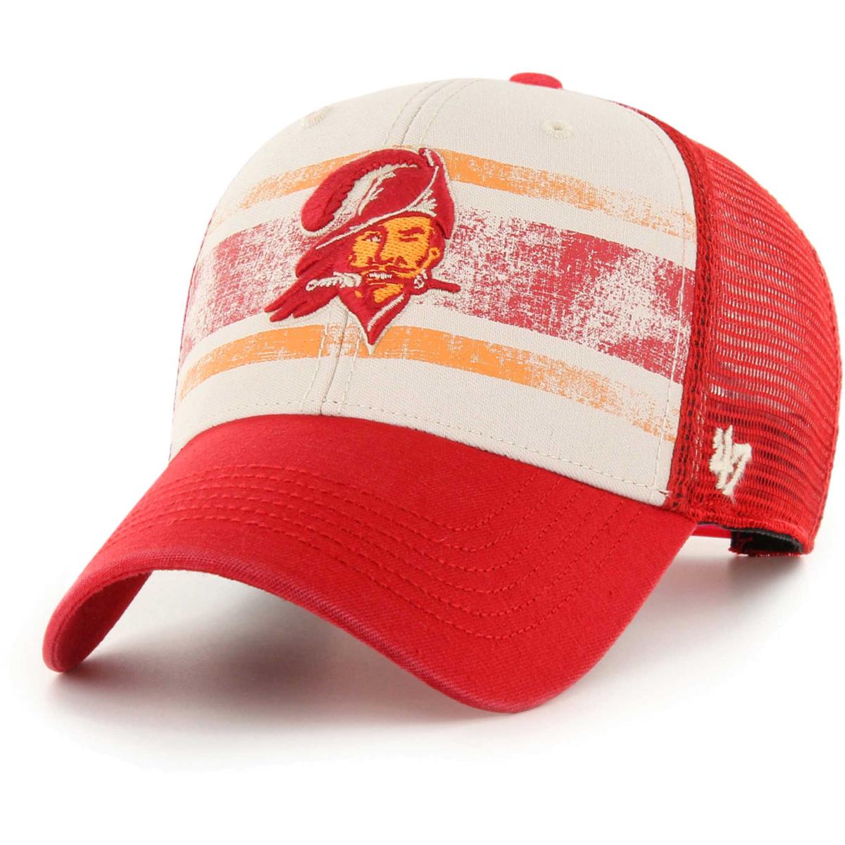 Men's '47 Cream Tampa Bay Buccaneers Breakout MVP Trucker Adjustable Hat