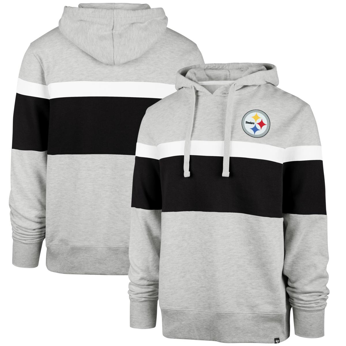 Grey steelers outlet hoodie