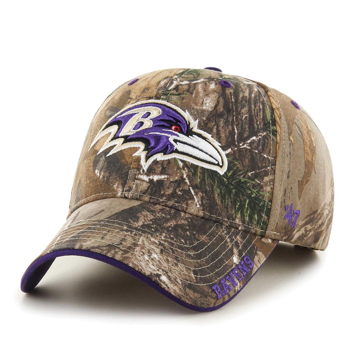 '47 Black Baltimore Ravens Franchise Logo Fitted Hat