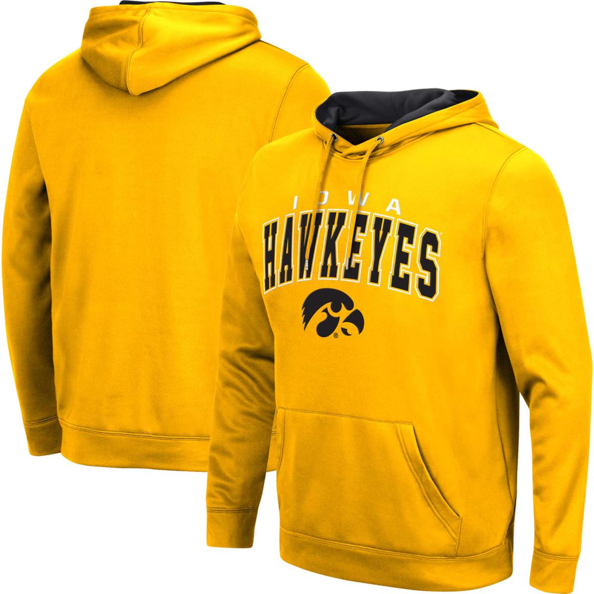 Men's Colosseum Gold Iowa Hawkeyes Resistance Pullover Hoodie