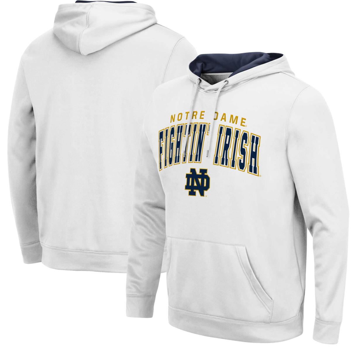 Men's Colosseum White Notre Dame Fighting Irish Resistance Pullover ...