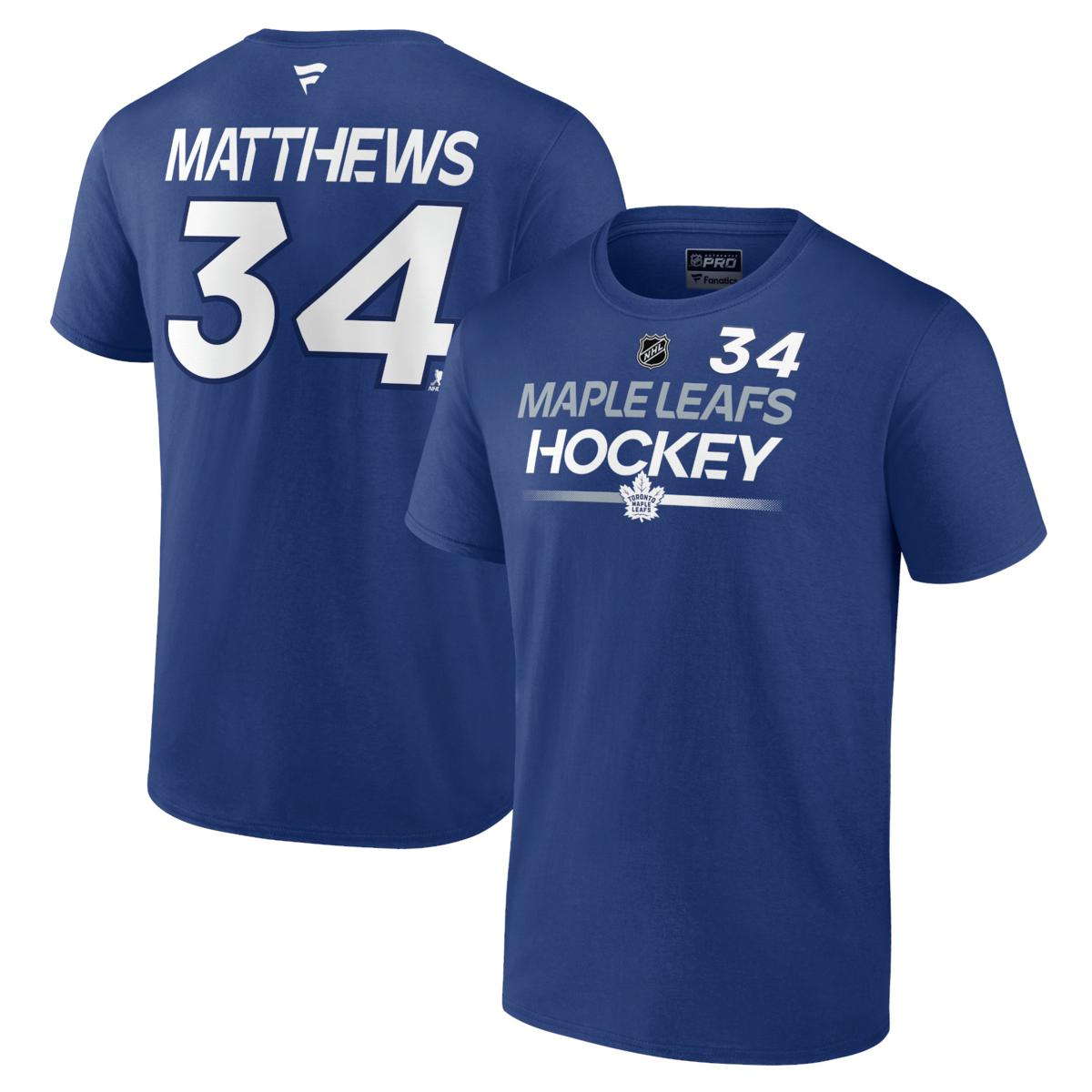 Men s Fanatics Auston Matthews Blue Toronto Maple Leafs Authentic Pro Prime Name Number T HSN