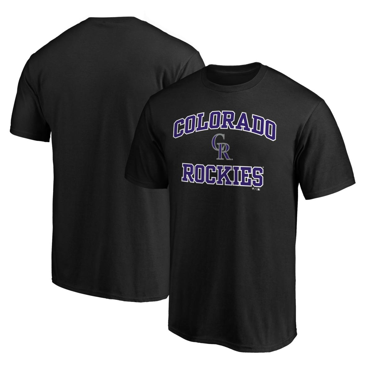 Men s Fanatics Branded Black Colorado Rockies Heart Soul Team