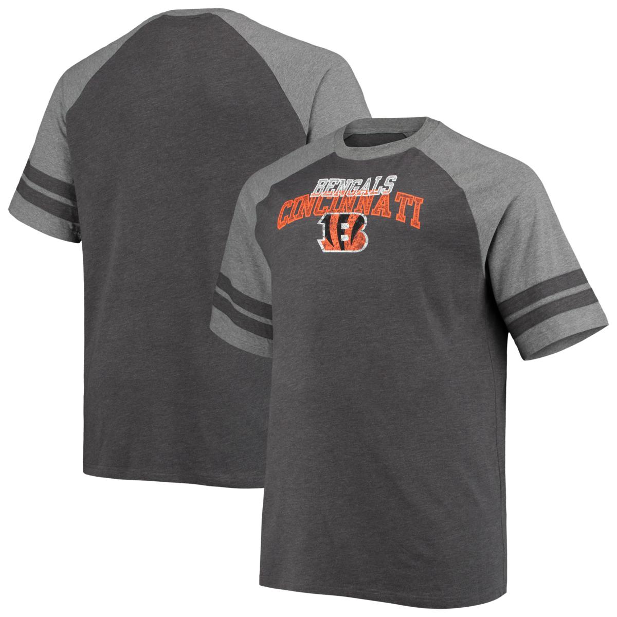 Men's Fanatics Branded Charcoal/Heathered Gray Cincinnati Bengals Big ...