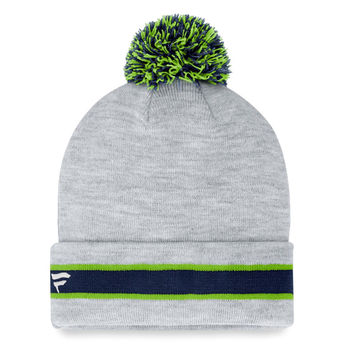 Men's Fanatics Branded Heather Gray Denver Broncos Cuffed Knit Hat with Pom