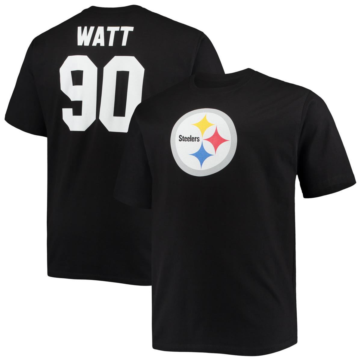 Men s Fanatics Branded T.J. Watt Black Pittsburgh Steelers Big