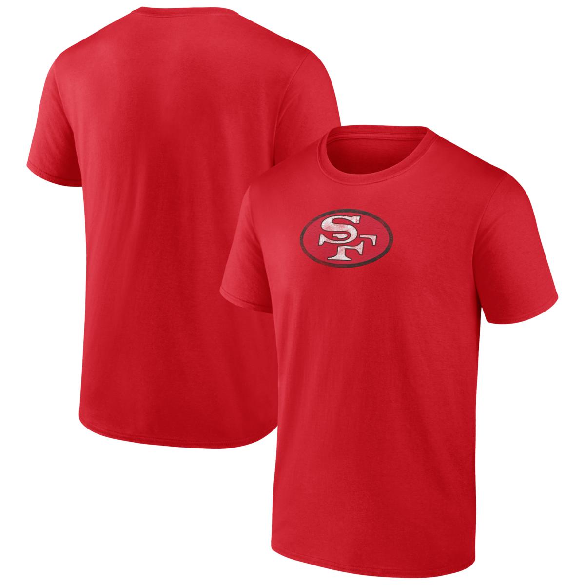 NFL Pro Line by Fanatics Branded San Francisco 49ers Scarlet True Classics Throwback Logo T Shirt Size 3XL