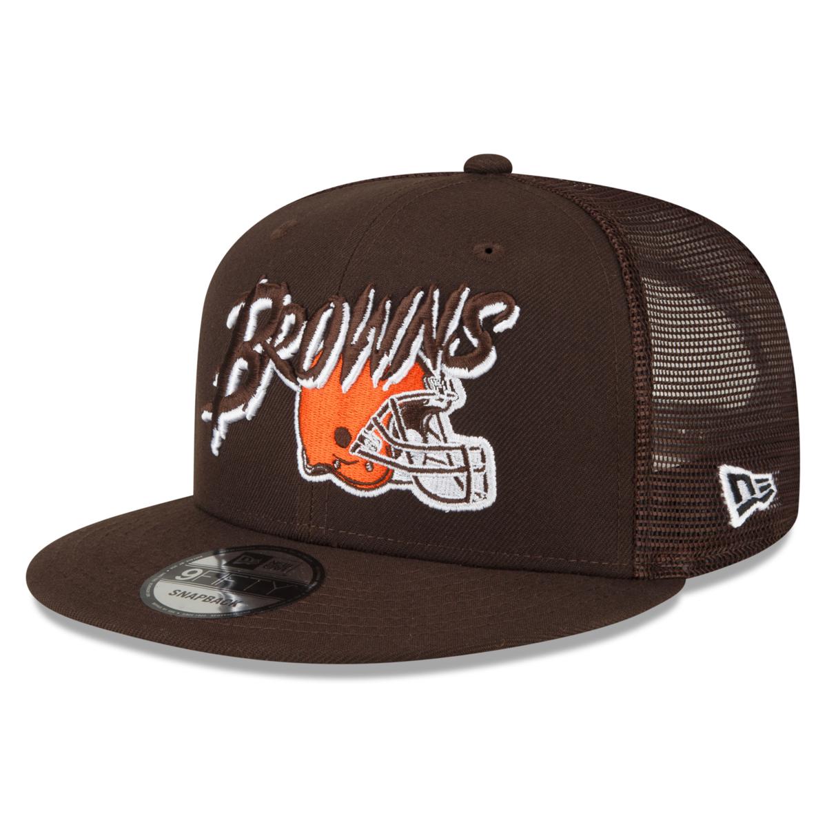 Men's New Era Orange Cleveland Browns Script 9FIFTY Snapback Hat