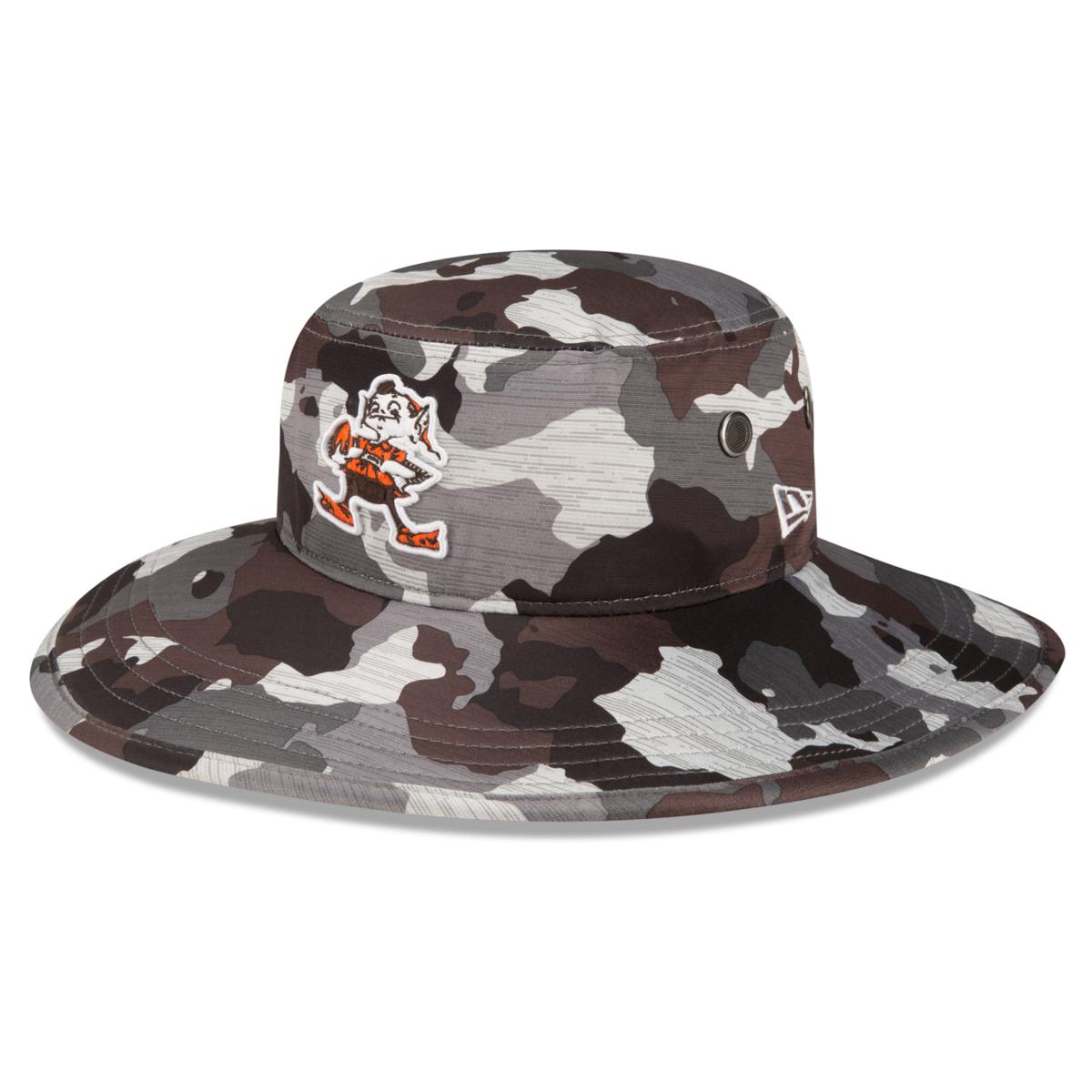 New Era Camo Cleveland Browns 2022 NFL Training Camp Official Historic Logo Panama Bucket Hat