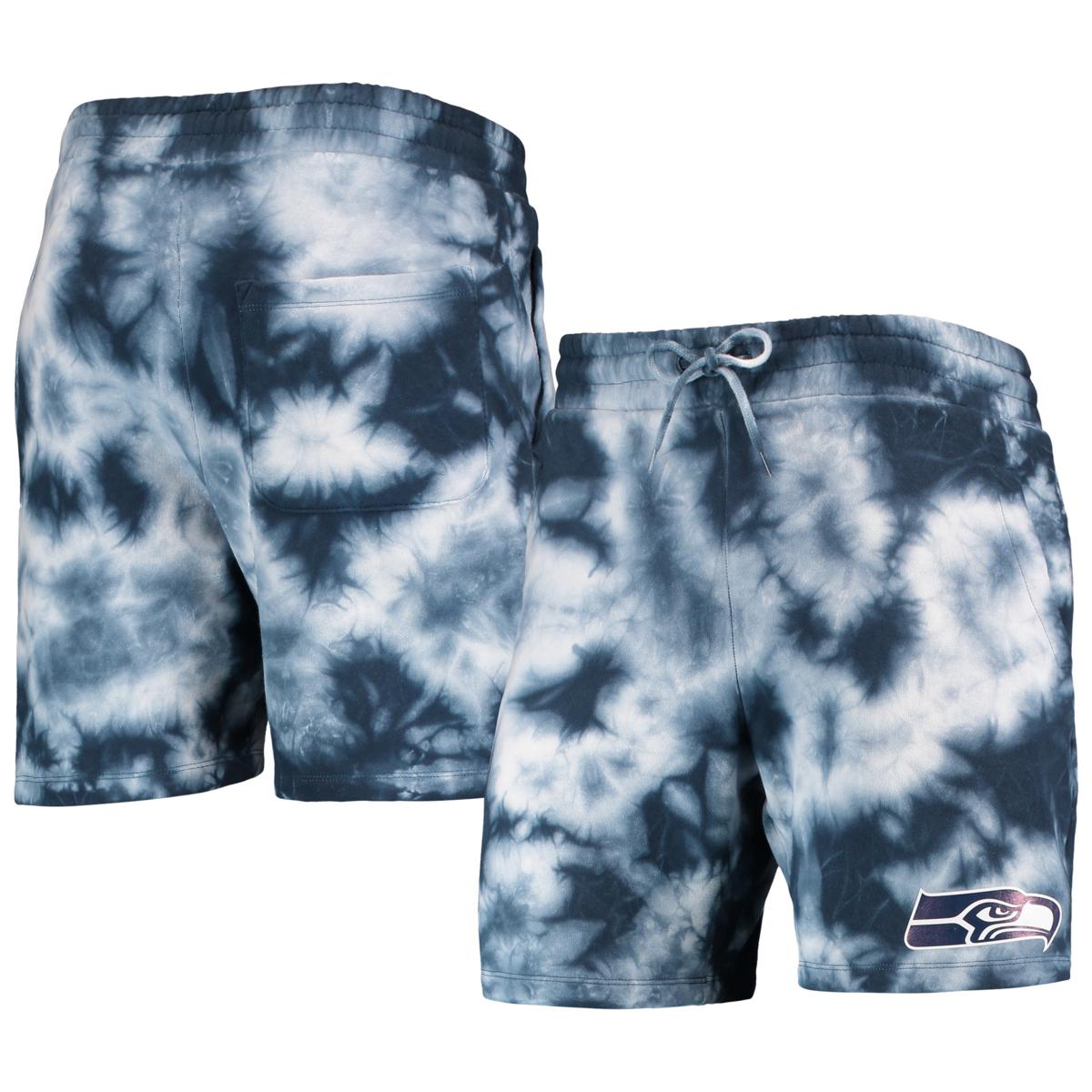 Men's New Era College Navy Seattle Seahawks Tie-Dye Shorts - 21608513 | HSN