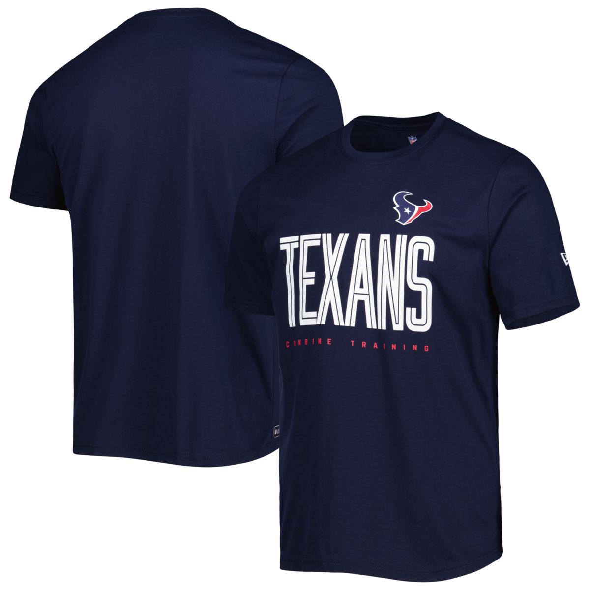 Men's New Era Navy Houston Texans Combine Authentic Training Huddle Up ...