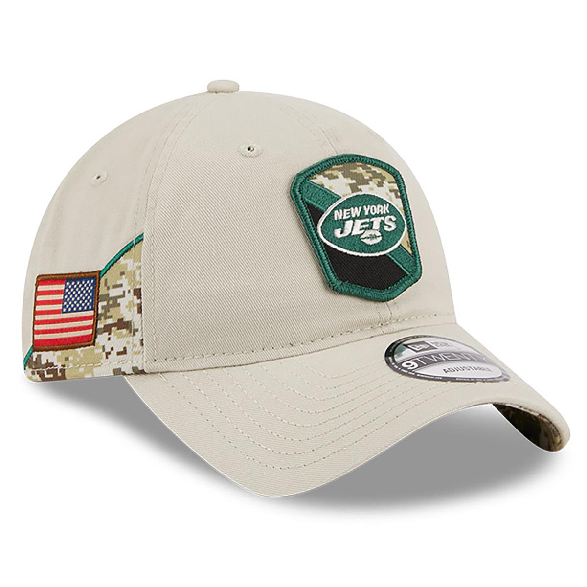 New York Jets NFL TEAM-BASIC Army Camo Fitted Hat by New Era