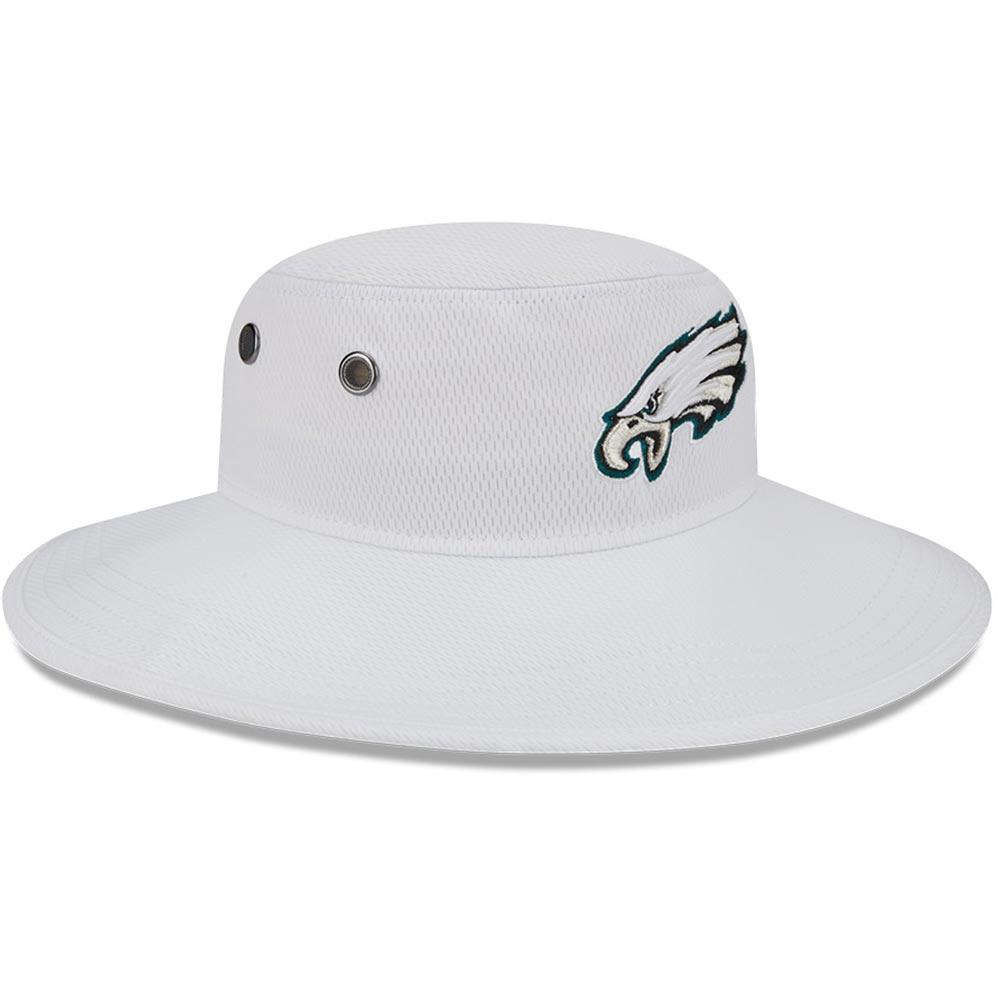 Men's New Era White Philadelphia Eagles 2023 NFL Training Camp Panama Bucket Hat