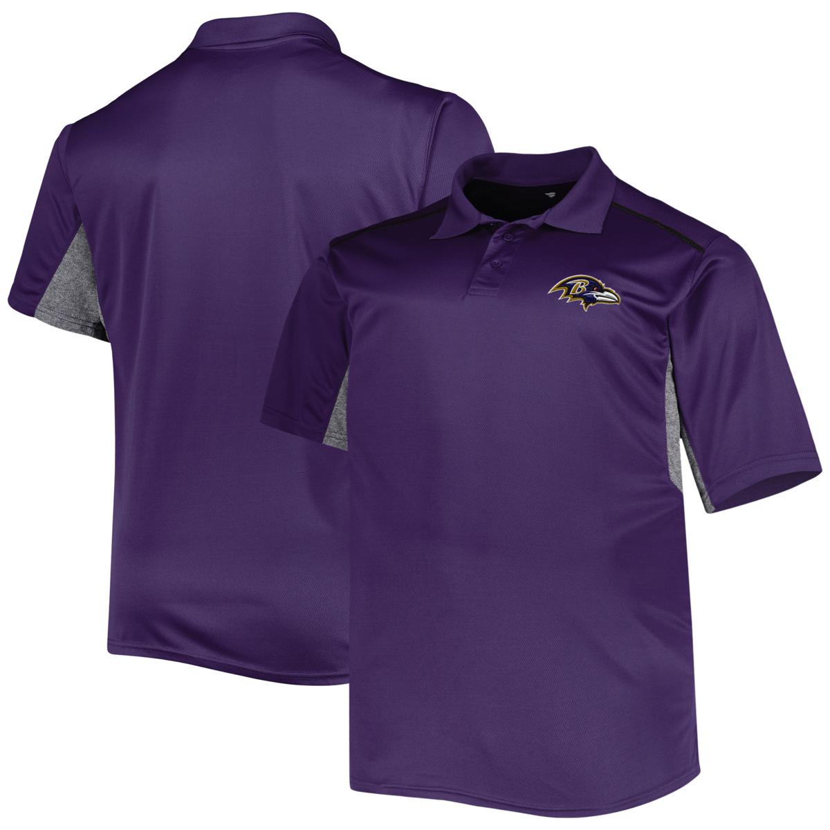 Men s Purple Baltimore Ravens Big Tall Team Color Polo HSN