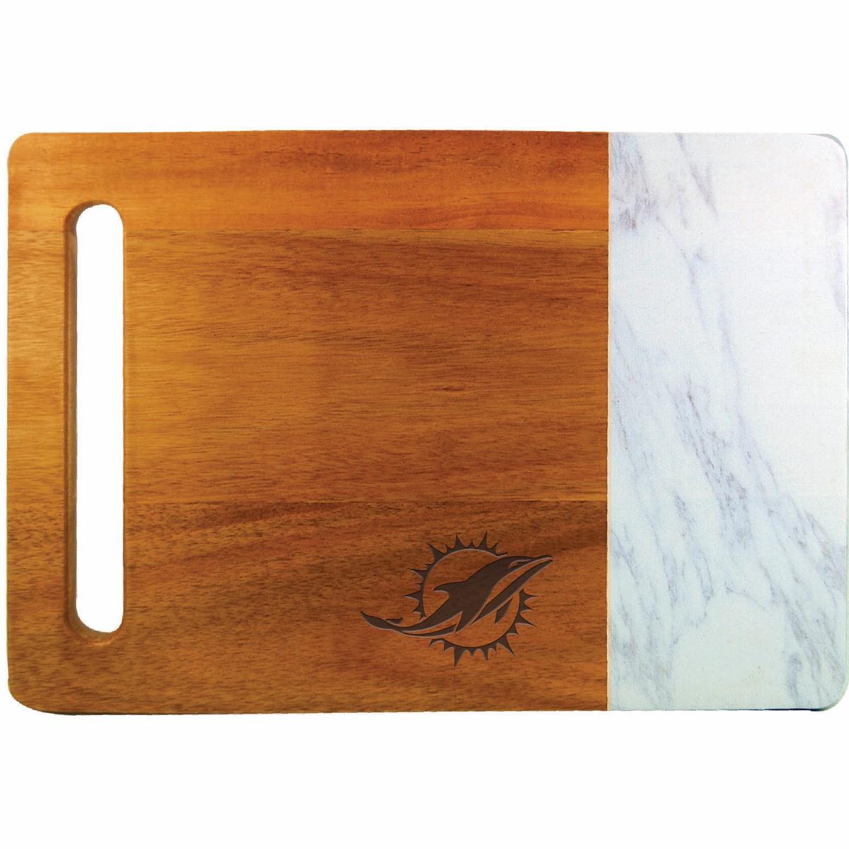 Fanatics Miami Dolphins Cutting & Serving Board with Faux Marble