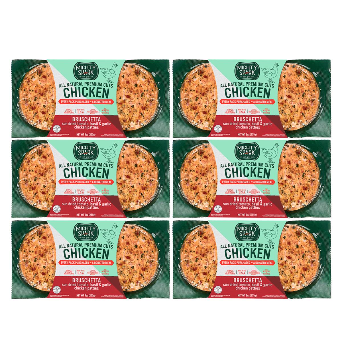 Mighty Spark 12count AllNatural Bruschetta Chicken Patties 9142365