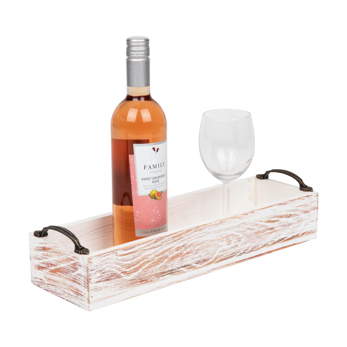 Mind Reader 16" Wooden Rectangular Serving Tray with Handles 20628952 HSN