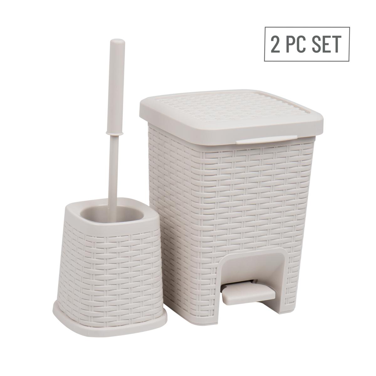 Hastings Home 5-PC Bamboo Bathroom Accessories Set - Brown  Wood Bath  Accessory Set with Soap Dispenser, Toothbrush Holder, and More at