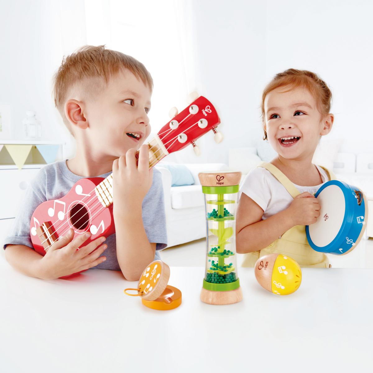 Mini Band Wooden Instrument 5 Piece Set for Toddlers and Kids