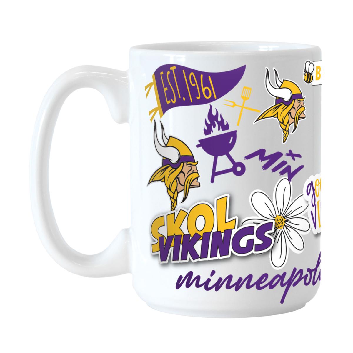 Logo Brands Minnesota Vikings 15 oz. Mug