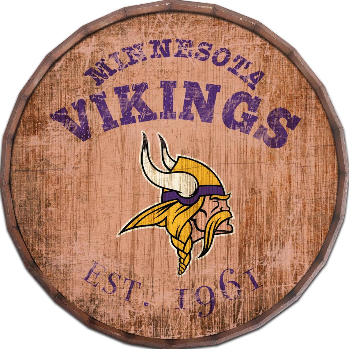 Minnesota Vikings Established Date 24 Barrel Top