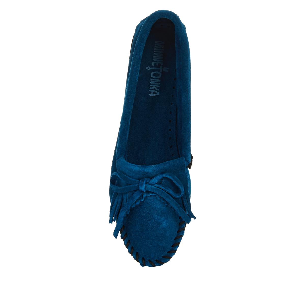 Minnetonka Kilty Suede Loafer Moccasin 7837635 HSN