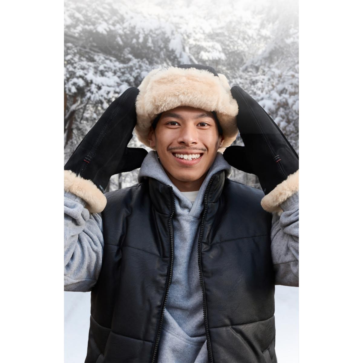 Minnetonka Suede & Sheepskin Mittens | HSN