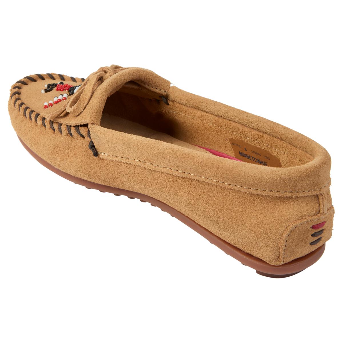 Minnetonka Thunderbird Hand Beaded Suede Moccasin