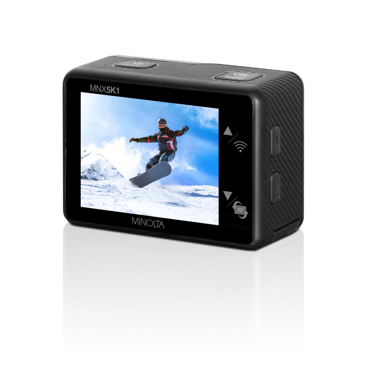 Minolta 5K 24MP Action Camera w/Accessories & Wi-Fi