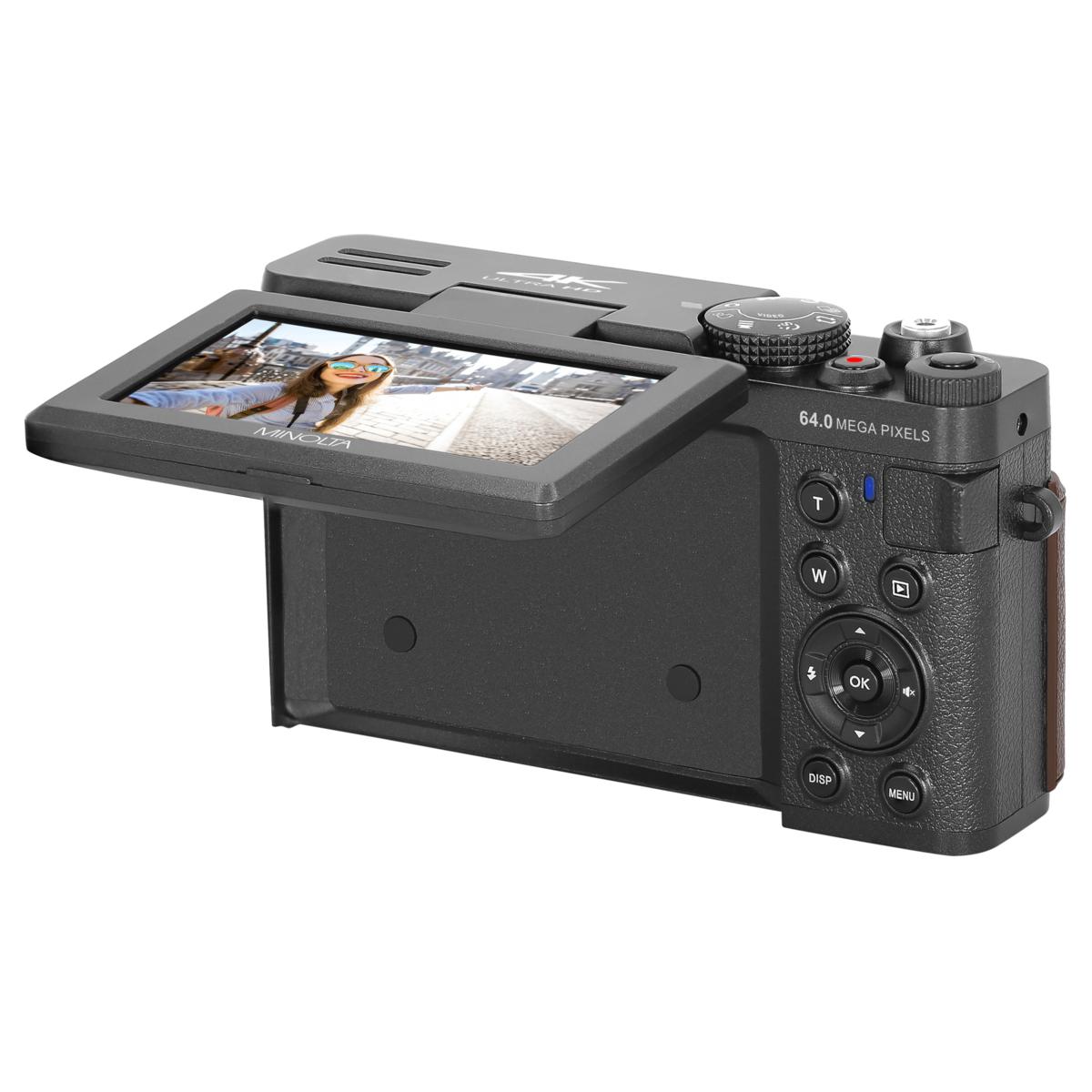 Minolta MND35 4K 64MP 18X Digital Zoom Camera w/Flip Screen